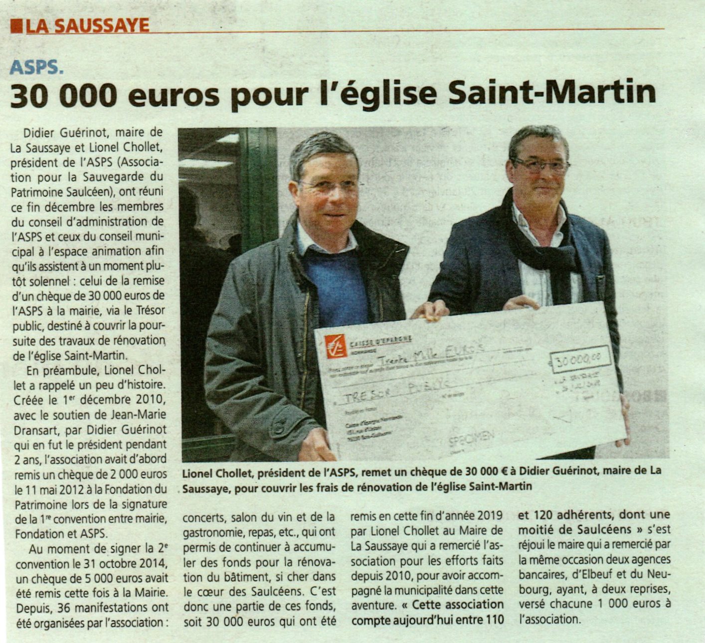 Article Courrier Eure