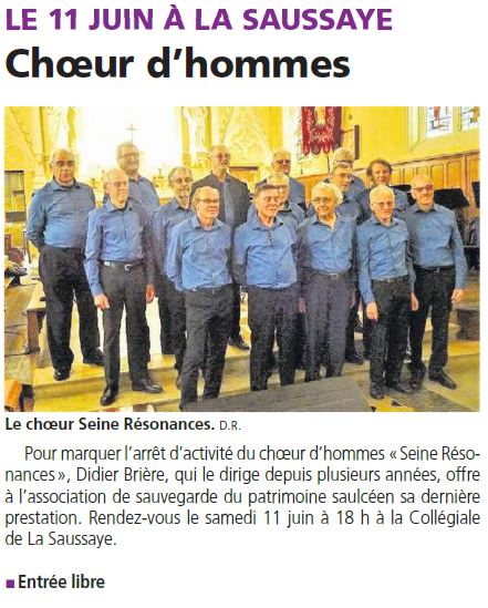 Article Courrier Eure choeur hommes